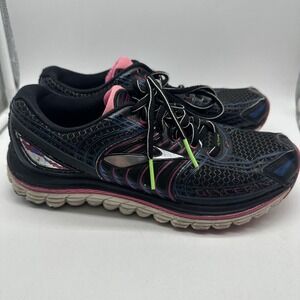 Brooks Glycerin 12 Black Pink Blue Running Shoes Women's Size US 8